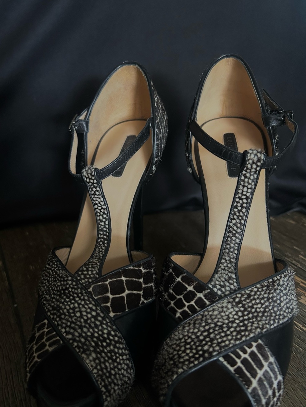 Longchamp platform heels